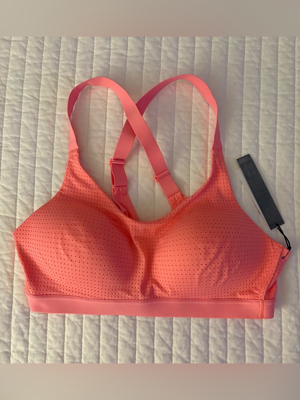 Lightweight by Victoria's Secret Coral Perforated Sports Bra.